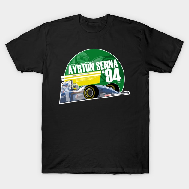 Ayrton Senna 1994 Tribute T-Shirt by stevenmsparks